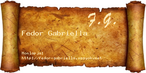 Fedor Gabriella névjegykártya