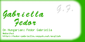 gabriella fedor business card